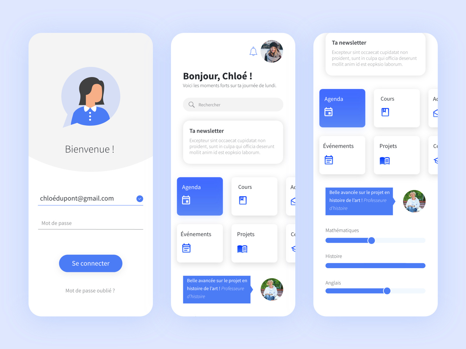 School App Loggin by Elise Bouet on Dribbble