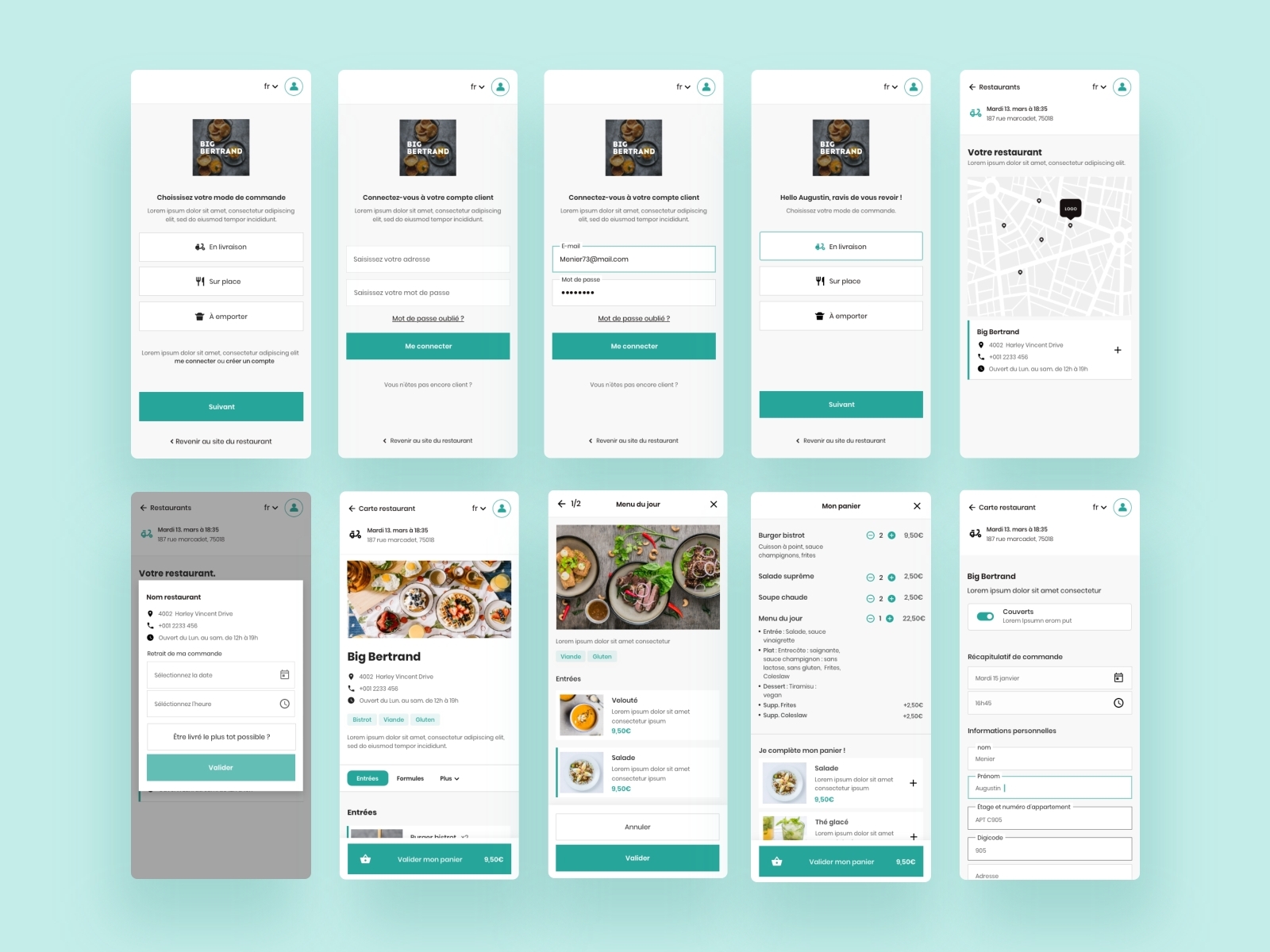 Food Delivery App / Dashboard by Elise Bouet on Dribbble