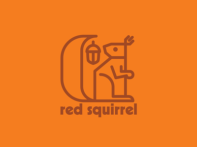Squirrel logo badge brand design draw drawing graphic design grey squirrel icon identity illustrate illustration logo nature red squirrel squirrel wildlife
