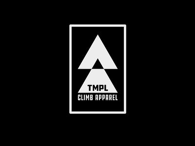 TMPL Climb Apparel logo badge bouldering brand climb climbing design draw drawing explore graphic design icon identity illustrate illustration logo mountain outdoors