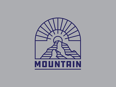Mountain logo badge brand climb climbing design draw drawing explore graphic design icon identity illustrate illustration logo mountain outdoors