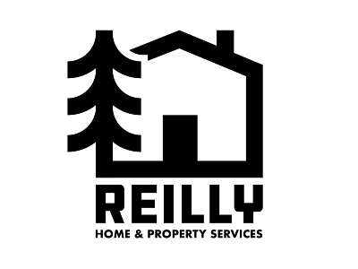Logo for Reilly Home & Property Services badge black and white logo blackandwhite brand business design draw drawing graphic design icon identity illustrate illustration lical business local logo