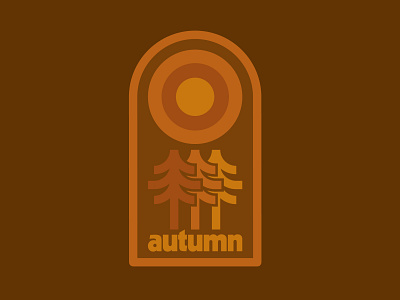 Autumn badge autumn badge brand design draw drawing flatdesign graphic design icon identity illustrate illustration logo nature outdoors trees