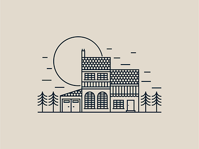 House illustration badge brand design draw drawing graphic design home house icon identity illustrate llustration logo