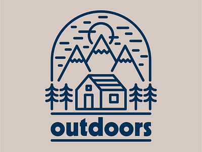 Mountain Cabin adventure badge brand cabin design draw drawing explore forest graphic design icon identity illustrate llustration logo mountains nature outdoors trees woods