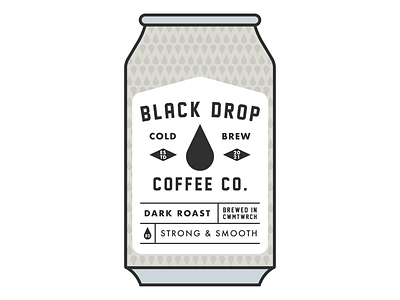 Black Drop Coffee Co. can mock up