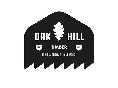 Oak Hill Timber badge badge brand design draw drawing graphic design icon identity illustrate illustration logo timber yard