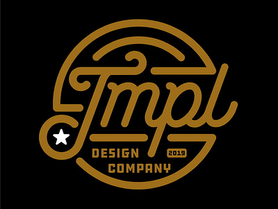 TMPL Design Co badge badge brand design draw drawing font graphic design icon identity illustrate illustration logo typeface