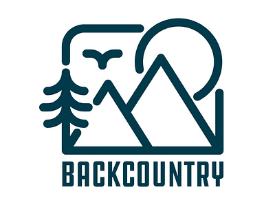 Backcountry badge backcountry badge brand design draw drawing graphic design hike hiking icon identity illustrate illustration logo mountains nature outdoors