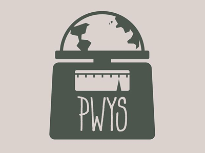 Pwys logo badge brand design graphic design identity logo plastic free swansea wales whole foods