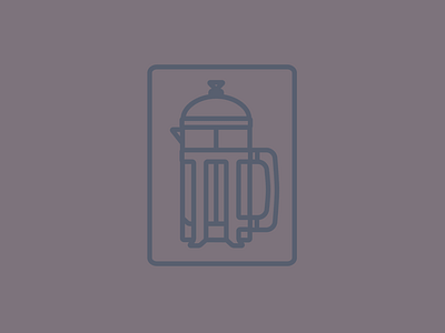 French press badge brand coffee design draw drawing french press graphic design identity illustrate illustration logo vector