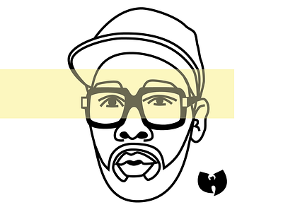 RZA badge brand design draw drawing graphic design hip hop identity illustrate illustration logo rza wu tang