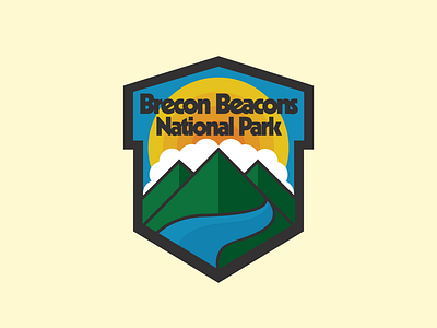 Brecon Beacons logo badge brand brecon beacons design graphic design hiking identity logo mountains national park outdoor river