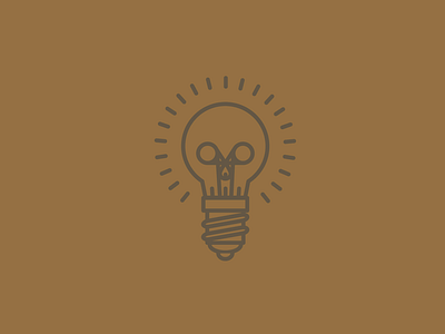 Skull/bulb badge brand bulb design draw drawing graphic design icon identity illustrate illustration logo skull