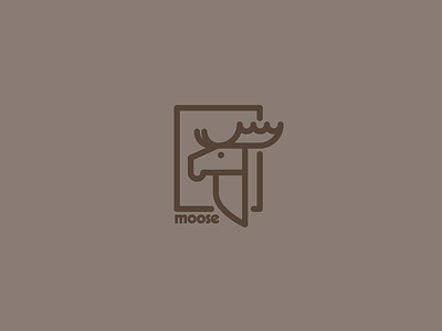 Moose logo animal badge brand design draw drawing graphic design icon identity illustrate illustration moose nature wildlife