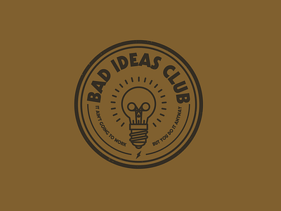 Bad Ideas Club logo badge brand design draw drawing graphic design icon identity illustrate illustration logo skull