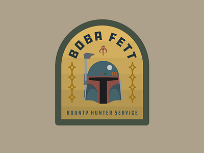 Boba Fett logo badge boba fett brand design draw drawing graphic design icon identity illustrate illustration logo star wars