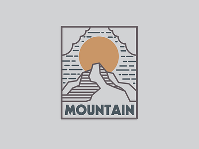 Mountain logo adventure badge brand design draw drawing graphic design hike icon identity illustrate illustration logo mountain outdoors