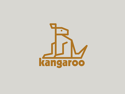 Kangaroo logo australia badge brand design draw drawing graphic design icon identity illustrate illustration kangaroo logo nature wildlife