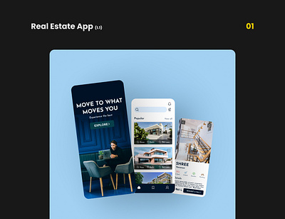 Real Estate App Design app design graphic design icon typography ui