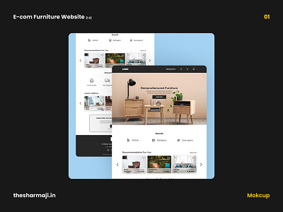 E-commerce Furniture Web Design design graphic design icon typography ui vector