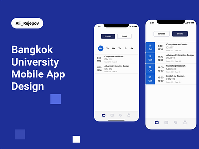 Bangkok University Mobile App Design