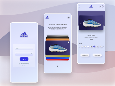 Adidas Concept Design animation app art branding clean design graphic design illustrator logo minimal mobile ui ux web website