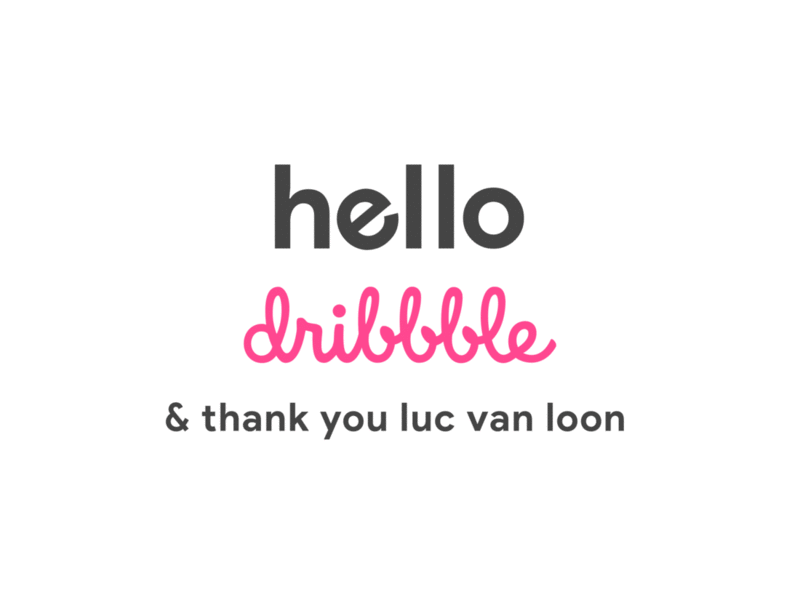 Hello Dribbble! animated design gif hello dribble ui