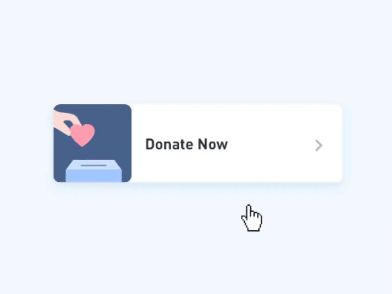 Donate Now Hover adobe xd animation autoanimate button design donate dribbble hover illustraion interaction microinteraction motiongraphics product design ui ux