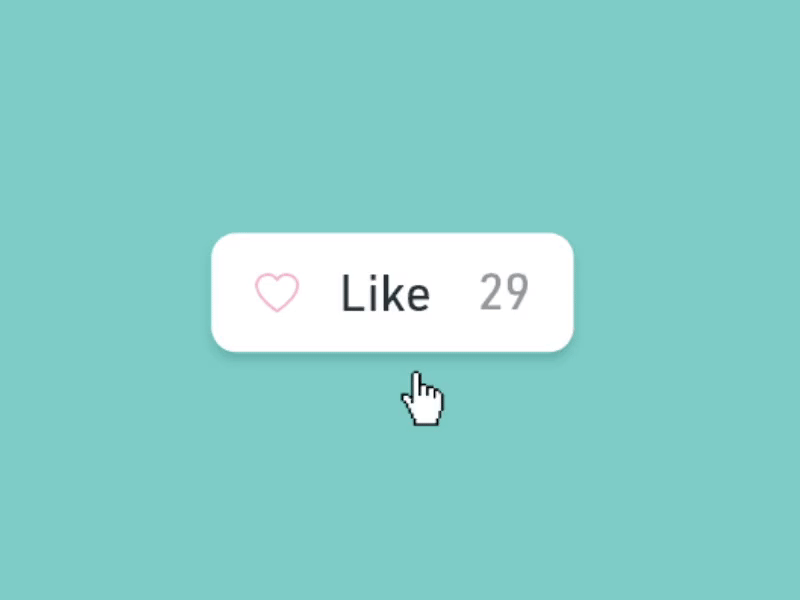 Like Button adobexd animation animations autoanimate button counter css dribbble invite heart interaction interface like liked micro interaction motion success