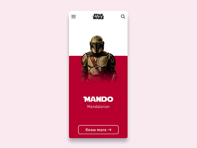 The Mandalorian Characters (Enable Sound 🔊) adobe xd animation app autoanimate characters microinteraction minimal starwars ui uiux ux