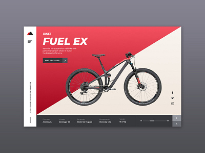 Homepage MTB concept cycling homepage design ui ux visual design