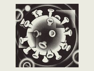 PostLife 06 abstract corona covid digital art dystopia editorial illustration procreate utopia virus