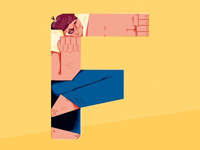 F: Fist Fight 36 days of type 36 days of type lettering boy character digital art fight fist fight illustration letter man person typography
