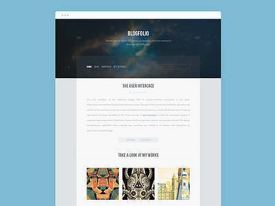 Blogfolio - Blog & Portfolio Template blog blue clean design flat modern portfolio simple template website white