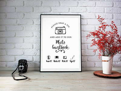 Photo Guest Book Poster branding brochure design design graphic design guest book photo book wedding