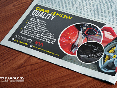 Auto Detailing Newspaper Advert brochure design design flyer design graphic design newspaper newspaper ad