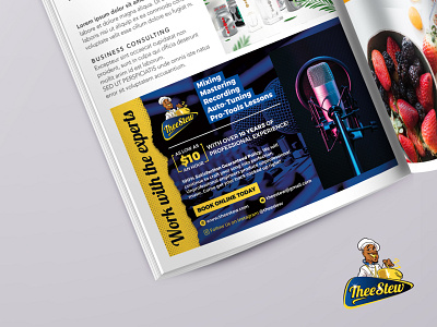 Magazine Advert branding brochure design design flyer design graphic design magazine magazine ad music