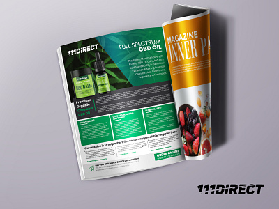 CBD Magazine Advert advert branding brochure design cbd oil corporate branding corporate identity design flyer design graphic design identity branding magazine