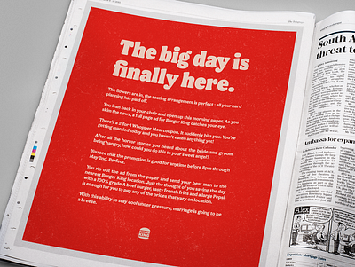 Newspaper Advert design graphic design newspaper newspaper ad newspaper advert