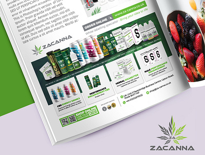 CBD Product Advert - Half Page Magazine Advert advert brochure design cbd design flyer design graphic design magazine