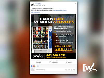 Vending Machine Advert - Social Media Flyer