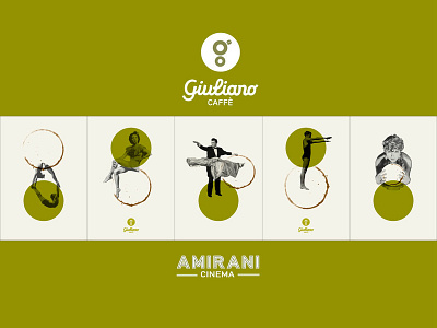 Giuliano Caffe Branding in Amirani Cinema, Georgia amirani branding caffe cinema georgia graphic design jiuliano logo
