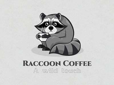 Raccoon Coffee animal brand design cafe coffee illustration logo logodesign raccoon rennes vector