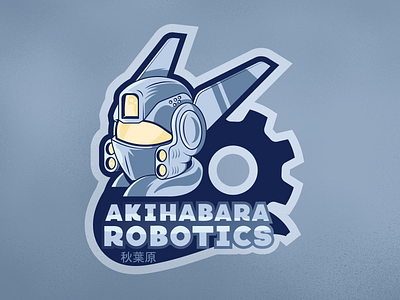 Akihabara Robotics brand design illustration logo logo design mecha rennes robot robotics