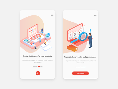 Teaching Onboarding Screens illustration onboarding ui uidesign user experience user interface ux