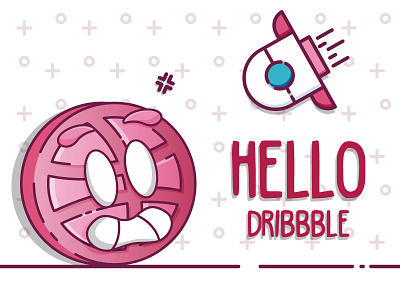 Hello Dribbble ! cartoon cartoon comic design dribbble dribbleinvite gigantic illustration line art thunder rockets