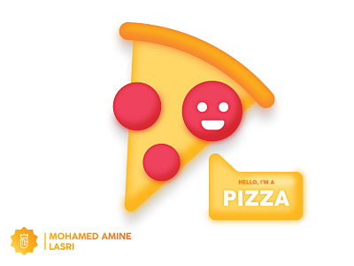 Hello I'm A Pizza food food and beverage food and drink food app food art food kit gigantic hello hello dribbble illustrator italy italy pizza master color pizza pizza box pizza hut pizza icon pizza kit pizza logo pizza menu