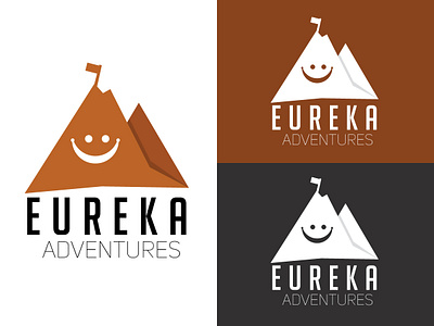 Eureka Adventures Logo Concept 1 | In Multiple Backgrounds. adventures brand brandidentity branding branding design eureka logo logo concept 1