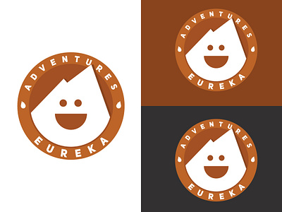 Eureka Adventures Logo Concept 2 In Multiple Backgrounds.